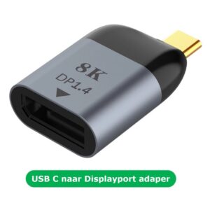 USB-C naar Displayport 1.4 adapter - 8K 60Hz - Displayport converter